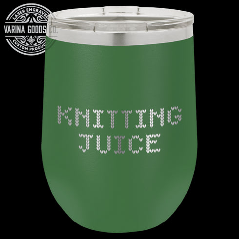 Laser Engraved Knitting Juice Wine Tumbler
